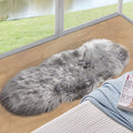 ORINOVA Light Grey Furry Washable Area Rugs for Living Room Faux Sheepskin Shaggy Fur Nursery Rug for Bedroom Cute Room 2x4 Rug