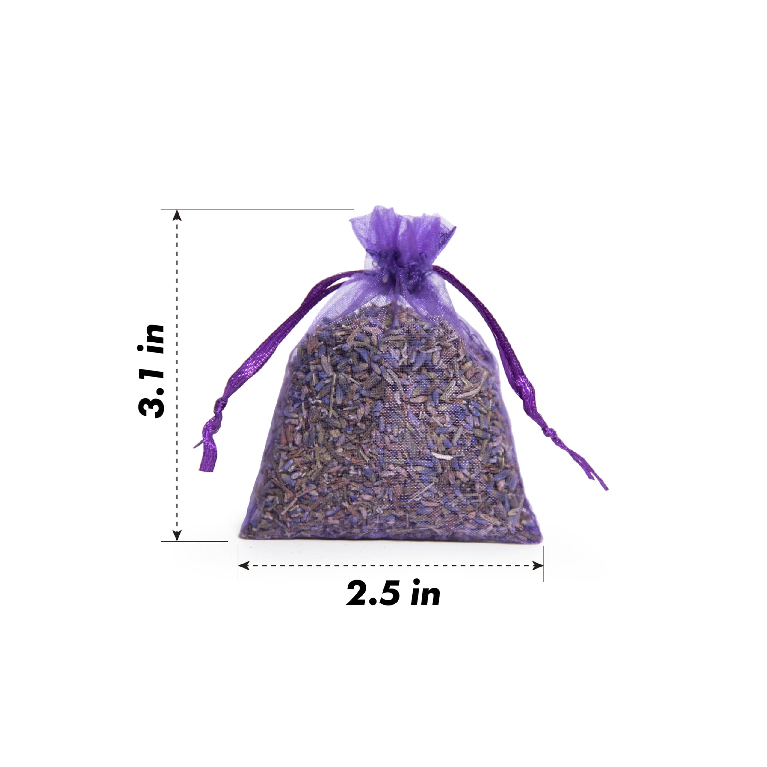 Lavande Sur Terre Bag Of 12 Sachets Dried Lavender Flower Lavender Sachets For Drawers And Closets, Lv-B-1