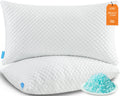 Uywo Cooling Memory Foam Pillows Firm And Soft, Queen Size Set Of 2, Original Adjustable Pillows For Side, Back Or Stomach Sleep