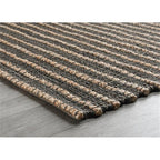 Kosas Home Alysa 60 X 96 Striped Jute Fabric Area Rug In Mineral Blue/Natural