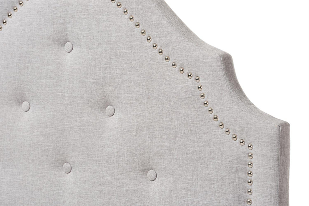 Baxton Studio Cora Modern and Contemporary Greyish Beige Fabric Upholstered Twin Size Headboard