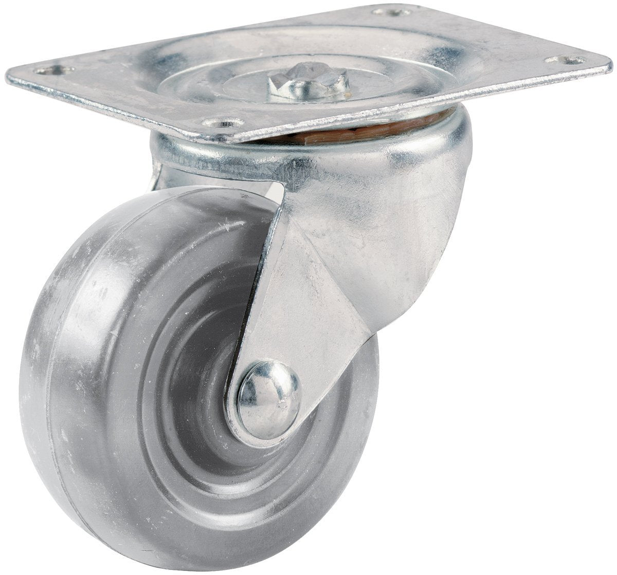 Shepherd Hardware 9270 2-Inch Hard Rubber Swivel Plate Caster, 125-lb Load Capacity