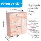 Gkesgm Wooden Diy Countdown To Advent Calendar With 24 Drawers,Craft Storage Desktop Organizer,Apothecary Cabinet Or Unfinished