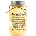 Mason Jar Lights for Godmother,Christmas Godmother Gift, Mason Jar with 10 Warm Lights, Thanksgiving Godmother Gift, Home Decor 