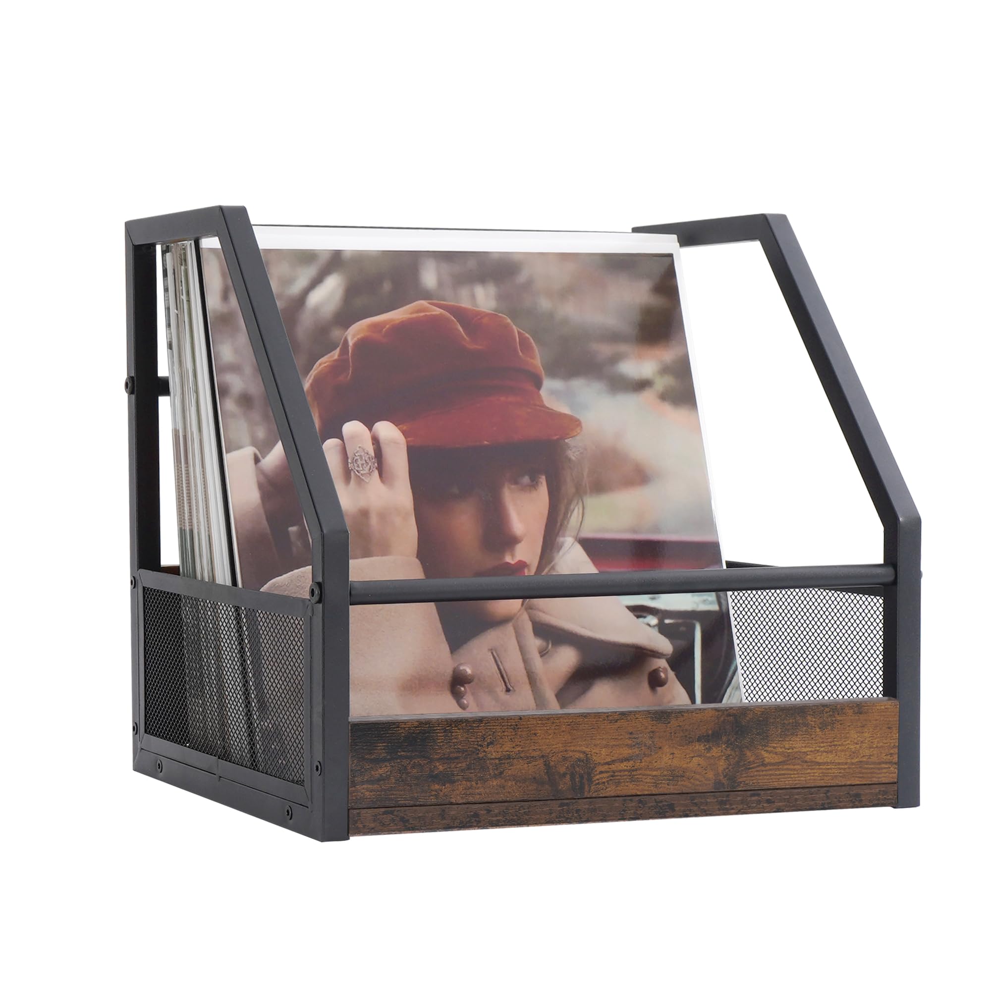 Vinyl Record Storage, Record Holder Wall Mount, Stackable Vinyl Holder for Display, Record Crate, Storage Organizer, Album Stora