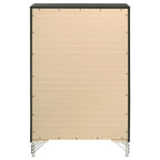 Coaster Home Furnishings Lucia Modern Classic Wood 5-Drawer Bedroom Chest of Drawers Chiffonier Clothing Storage Cabinet Bedroom Armoire Tall Dresser Organizer Unit Black 224995