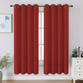 CUCRAF Red Blackout Curtains 63 inch Length 2 Panels Set, Room Darkening Drapes for Living Room Bedroom, Thermal Insulated Light