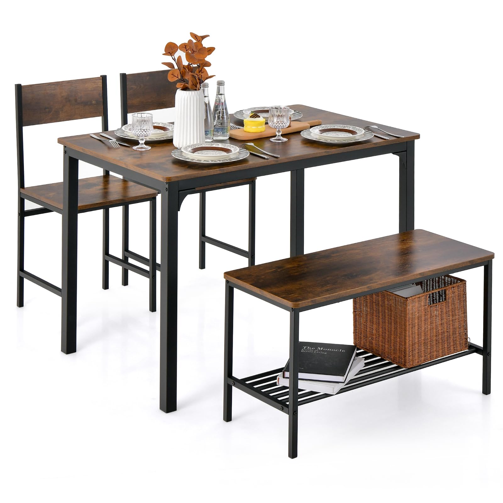 Giantex Wooden Dining Table Set - Thumbnail 3