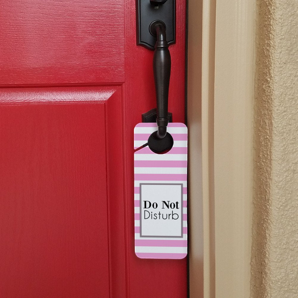 GRAPHICS & MORE Do Not Disturb Door Knob Hanger Sign Plastic Pink