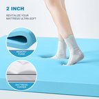 MASVIS Queen 4 Inch Dual Layer Memory Foam Mattress Topper with Cooling Gel Pillow Top White