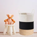 Catract Laundry Basket With Handles Large Woven Cotton Rope Tall Nursery Hamper Storage Bag For Dirty Clothes Blanket Baby Kids