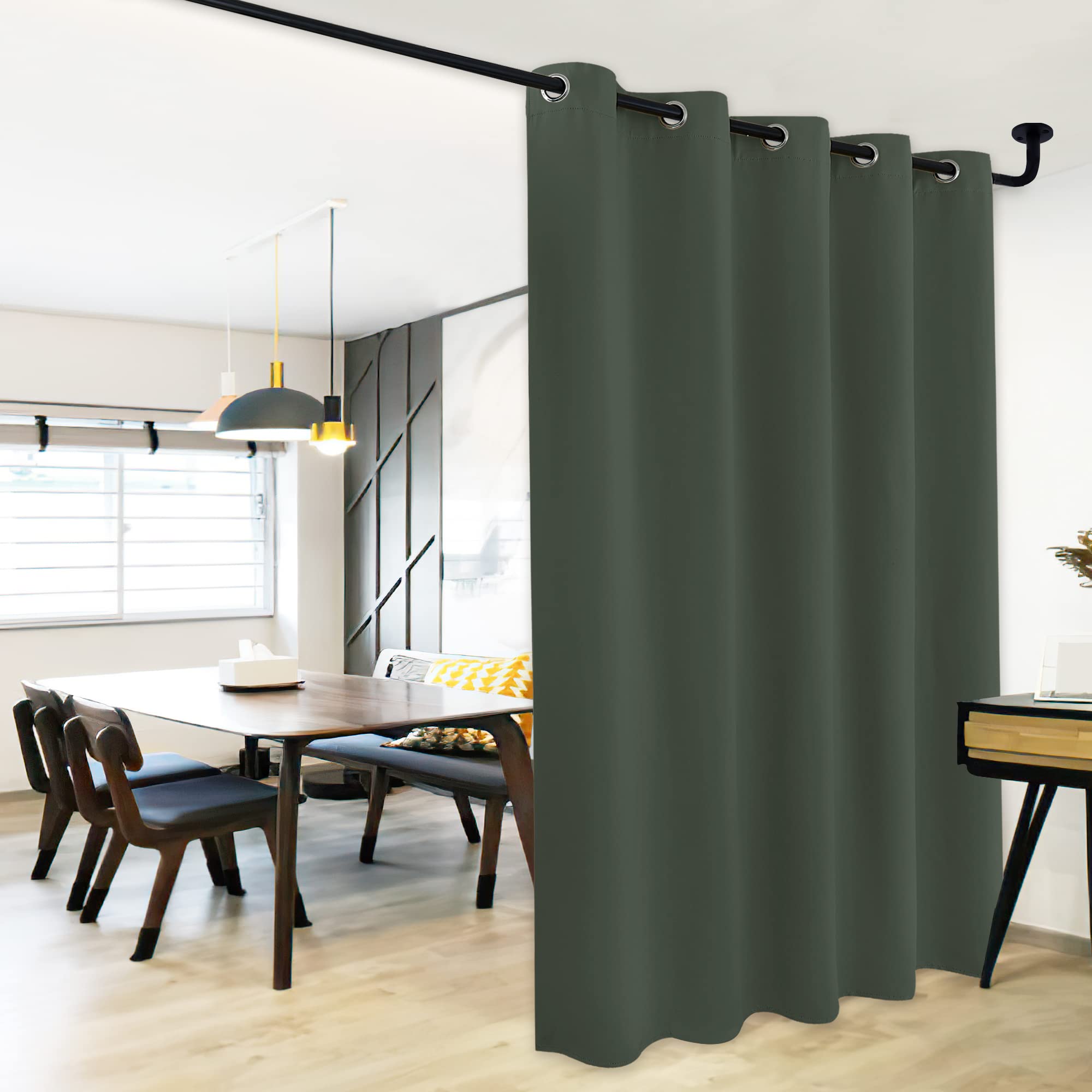 NICETOWN Dark Mallard Bedroom Blackout Curtain Panel, 1 Panel, 70 x 84 inch, Privacy Window Thermal Insulated Blackout Drape/Dra