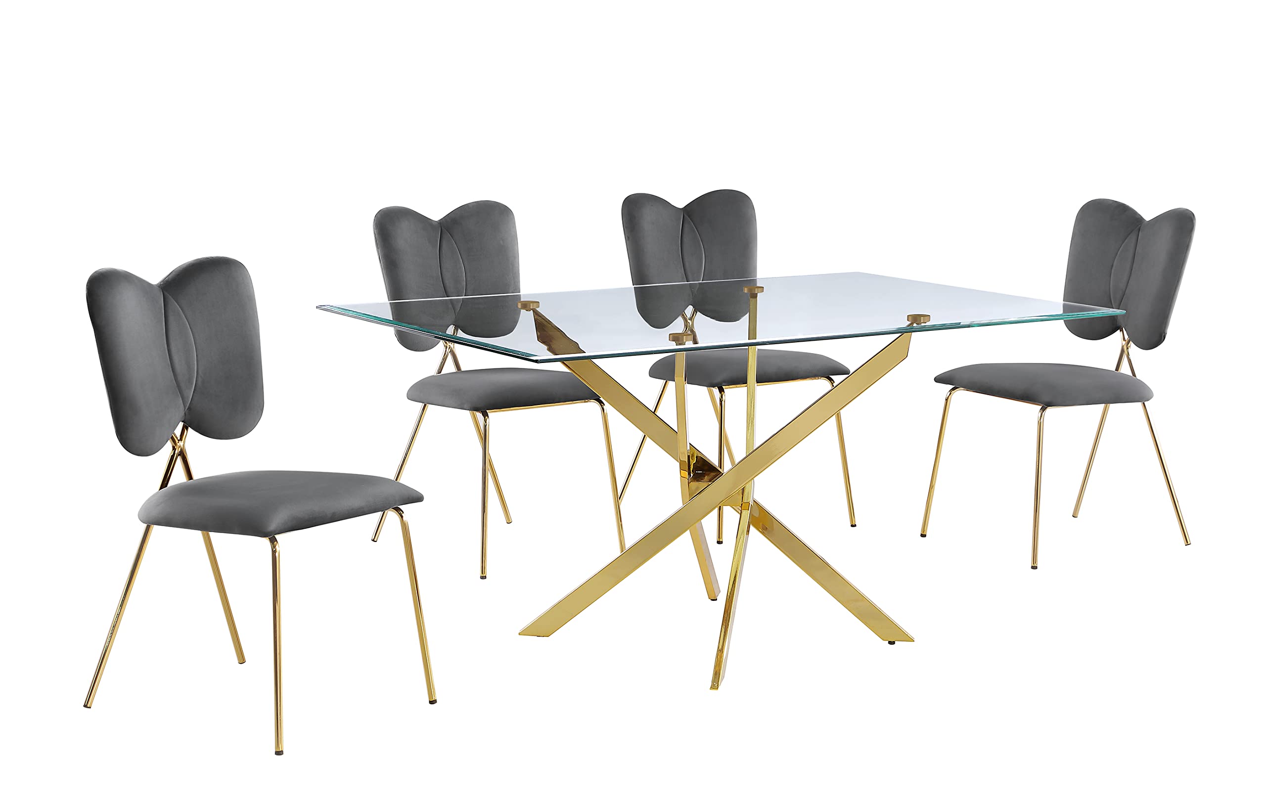 Best Quality Furniture Dining Set, Dark Gray