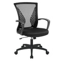 Office Computer Mesh Chair Ergonomic Mid Back Swivel Rolling Desk Chair With Armrest Height Adjustable Lumbar Support X ,Black