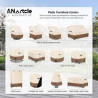 Anartcle Outdoor Swivel Rocker Chair Cover 2 Pack,Patio Swivel Chair Covers For Outdoor Furniture(28W X 33D X 38.5H Inch),Rockin