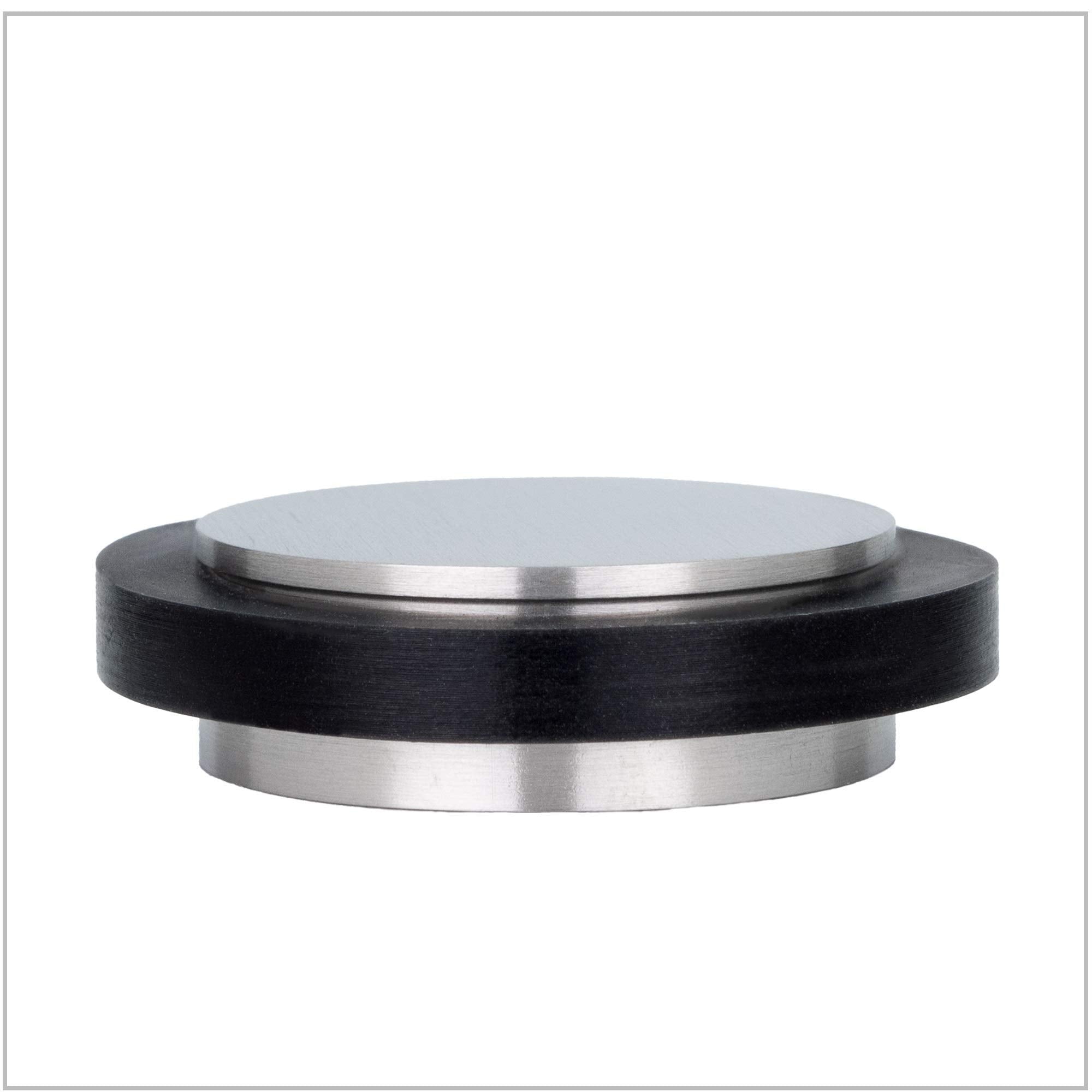 Evi | Adhesive Doorstop | W:1.37' - H:0.53' | Modern Design With Low Height | Natural Silicone Protection | Stainless Steel Bo