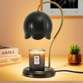 Black Gold Flower Candle Warmer Lamp with Timer Dimmable, Fall Office Decor Elegant Bedroom Scented Wax Light, Christmas Birthda
