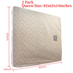 Juneshe 2 Pack Queen Mattress Bags For Moving And Storage-5 Mil Zipper Plastic Waterproof Mattress Storage Bags