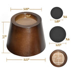 Sopicoz Wooden Furniture Risers 2 Inch Tapered Bed Risers Set Of 6, Heavy Duty Wood Bed Lifts Risers For Table, Sofa, Couch, Des