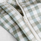 Susybao Green Gingham Duvet Cover King Size 100% Washed Cotton Grid Duvet Cover Set 3 Pieces 1 Green Plaid Duvet Cover With Zipp