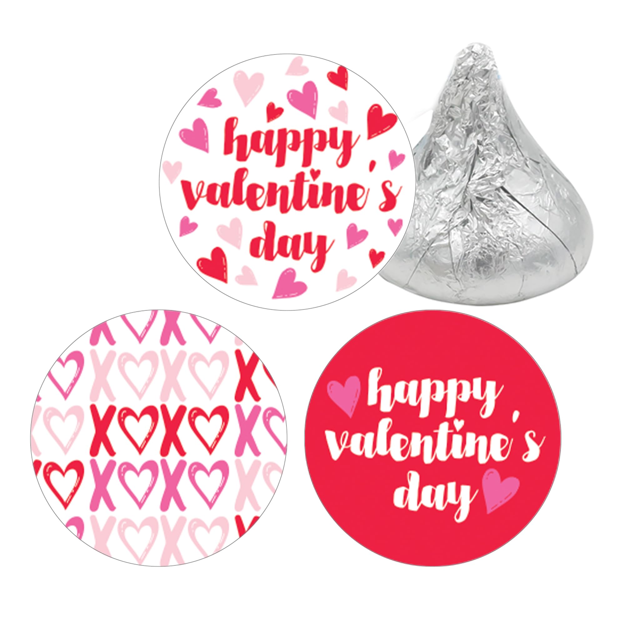Valentine'S Day Stickers For Kids, Valentine Label Stickers For Chocolate Kisses Candy - 180 Count