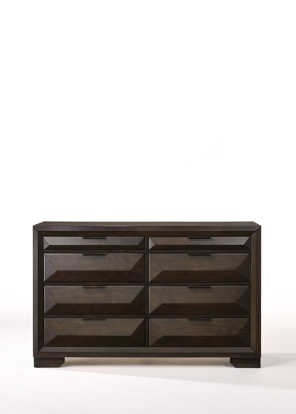 HomeRoots 59' X 17' X 37' Espresso Rubber Wood Dresser