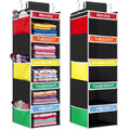 Wowangce 2 Pcs Weekly Clothes Organizer for Kids 5 Shelf Days of The Week Clothes Organizer Monday to Friday Kids Closet Organiz