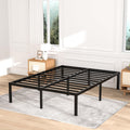 VENI HOME 16 Inch King Bed Frame, Metal Platform Bed Frame with Steel Slats, Storage Space Under Frame, Easy to Assemble, No Box