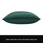 Gigizaza Decorative Throw Pillow Covers 18 X 18, Set Of 2 Forest Green Soft Pillow Covers Velvet,Christmas Decor Square Cushion