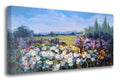 Acocifi Flower Canvas Wall Art Large Wildflower Landscape Picture Textured Painting Rustic Scenery Colorful Painting Artwork Fra