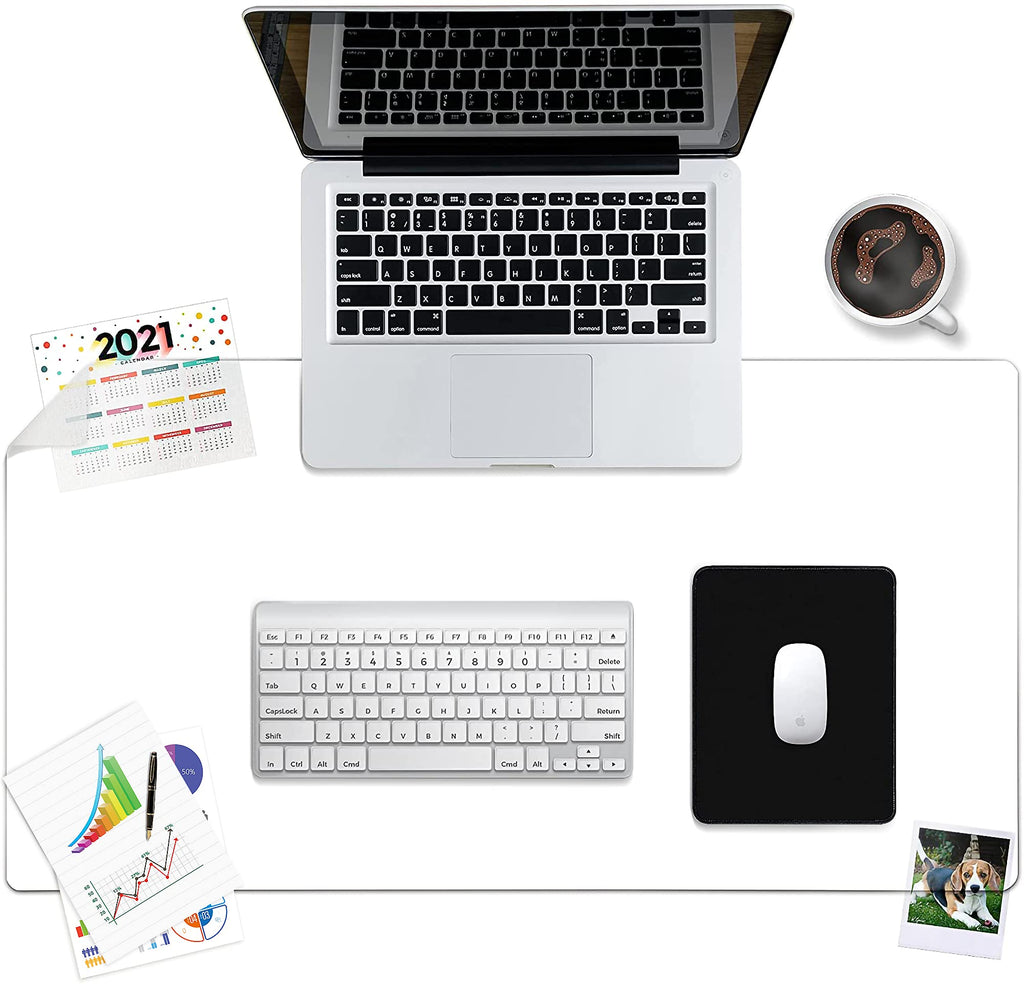 Awnour Clear Desk Mat, 34X17 Inches, Clear Table Protector, Desk Protector Mat Clear, Desk Mats On Top Of Desks, Clear Desk Prot