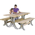 2x4basics 90182ONLMI Custom Outdoor Picnic Table Kit, Water Resistant, Make a Set of Table and Chair upto 8ft/ 96, Sand Color