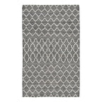 Kosas Home Sonora 24 x 36 Lattice Polyester Fabric Accent Rug in Black/Ivory