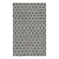Kosas Home Sonora 60 x 96 Lattice Polyester Fabric Accent Rug in Black/Ivory