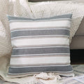 Natus Weaver Stripe Pillow Case Soft Linen Square Decorative Throw Cushion Cover Pillowcase With Invisible Zipper For Bench 22'