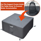 Tohonfoo Square Patio Table Cover With Umbrella Hole - 66'' L X 66'' W X 23'' H (Cover Size