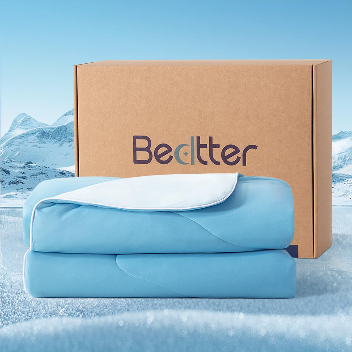 Bedtter Luxe Cooling Comforter - Full/Queen 90'X90', Ultra-Fine Fiber For Hot Sleepers, Lightweight & Hypoallergenic Summer Du