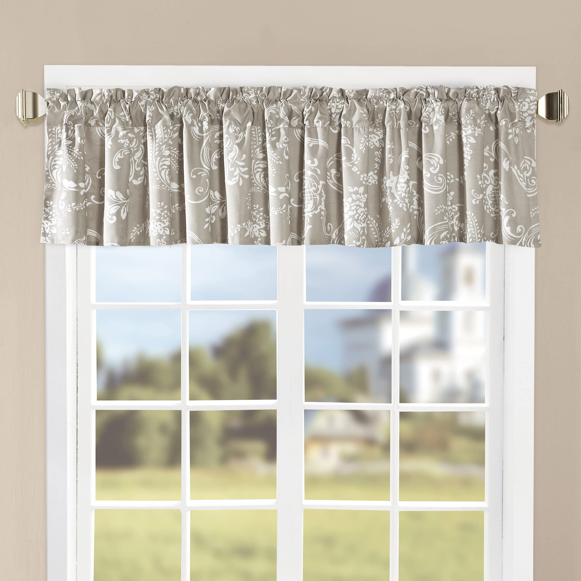 Home Soft Things 2 Piece La Boheme Printed Valance, Light Filtering Window Curtain Valance Drapes for Kitchen Bedroom Living Roo