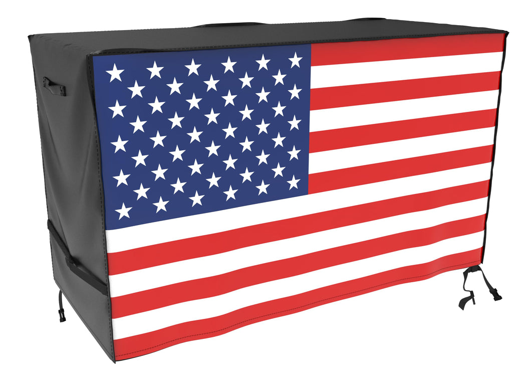 Atyard 55-Inch Outdoor Cover For Keter Unity Xl Portable Table - Uv Resistant, Breathable, All Weather (55' L X 24' W X 32' H) Black,American Flag