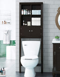 Spirich Over The Toilet Cabinet For Bathroom Storage, Over Toilet Storage Shelf, Bathroom Space-Saving Organizer, Espresso