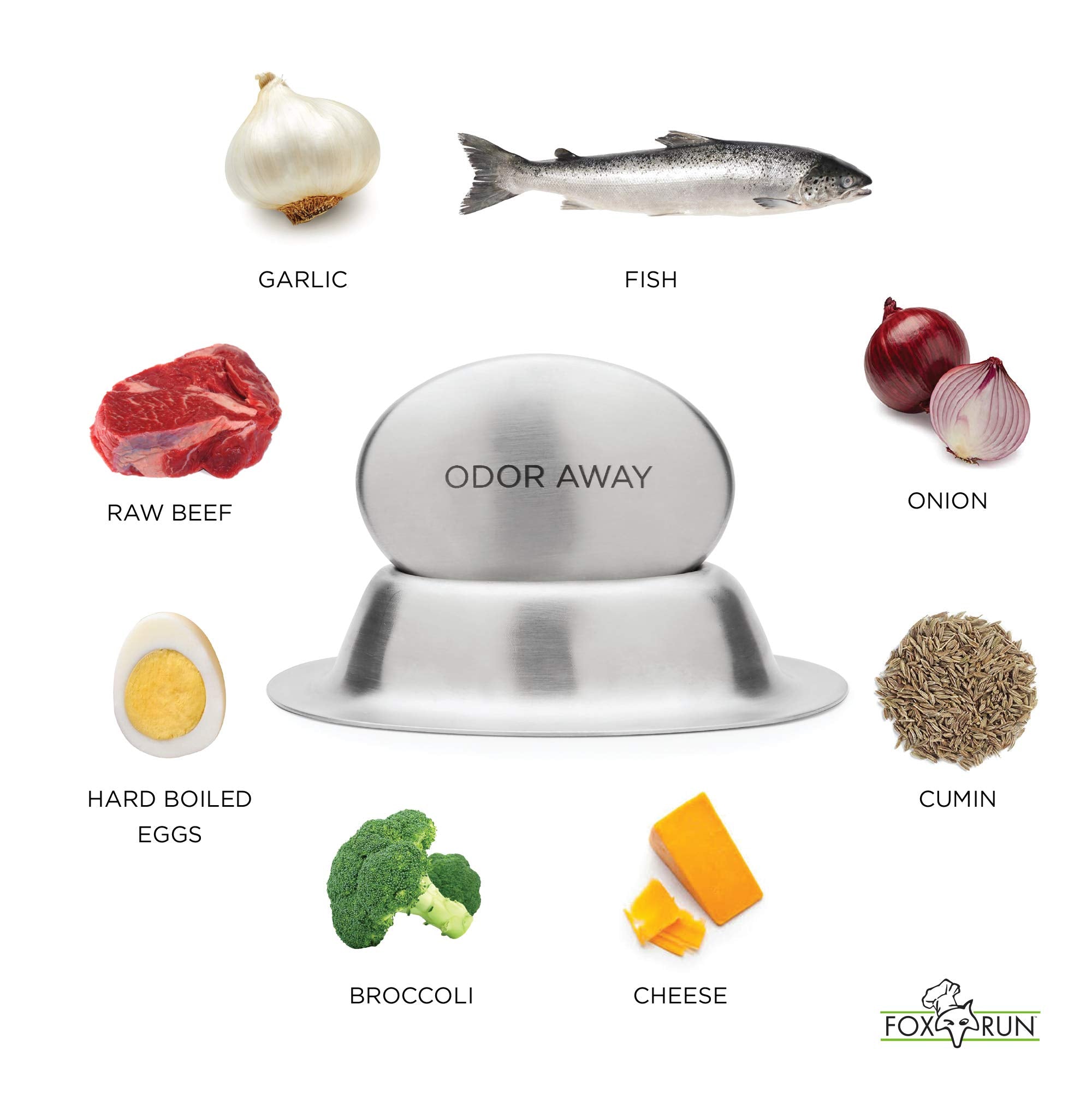 Fox Run Stainless Steel Odor Remover Bar, 4''