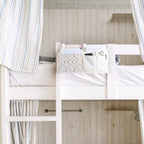 Mkono Bedside Caddy Hanging Organizer, Bunk Woven 7 Pockets Bed Storage Bag Boho Remote Magazine Books Holder With Macrame For L