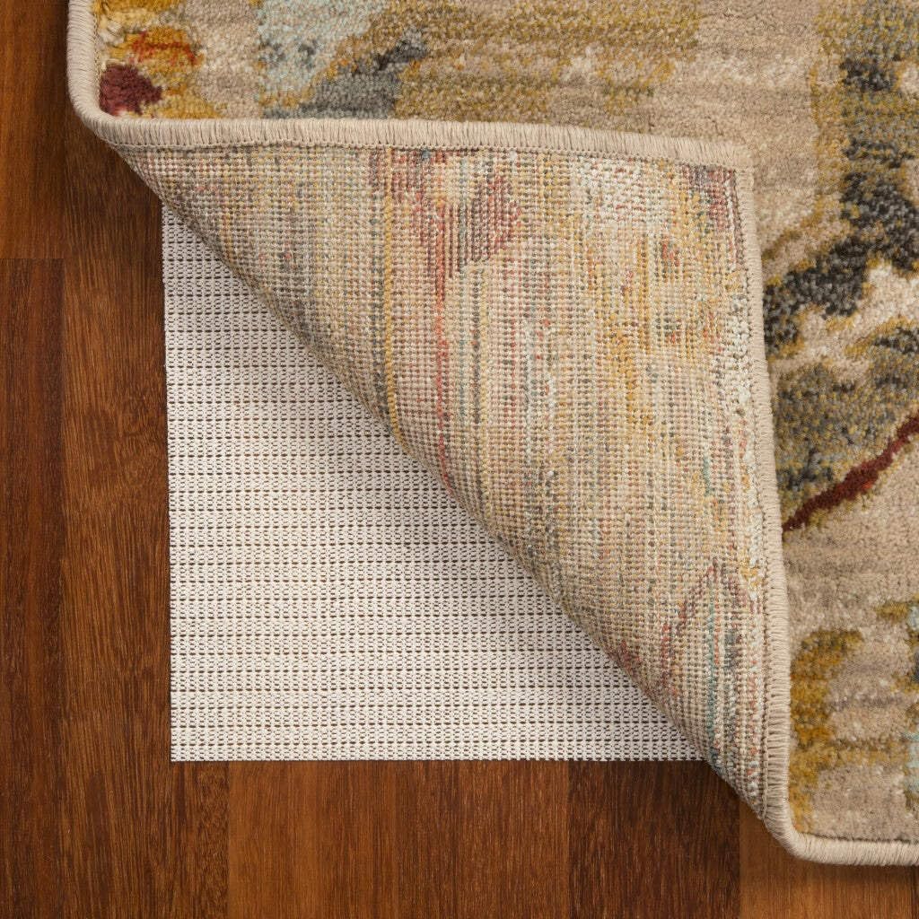 HomeRoots PVC Coated Polyester 5' x 8' Standard Beige Non Slip Rug Pad