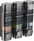 Shower Soap Dispenser Wall Mounted No Drill Shampoo Dispenser for Shower Wall Shampoo and Conditioner Dispenser Bathroom Hotel 3