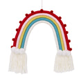 NoJo Little Love Rainbow Tapestry Red, Pink, Yellow, Blue and White Yarn Wall D  cor