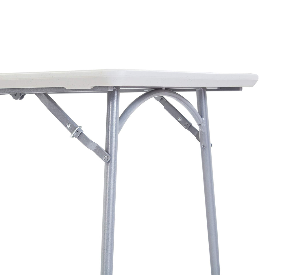 National Public Seating 30" X 72" Plastic Folding Table - Fold In Half, Heavy-Duty, Portable, Indoor/Outdoor Table For Office, Camping, Events & Parties – Scratch & Heat Resistant, Speckled Gray