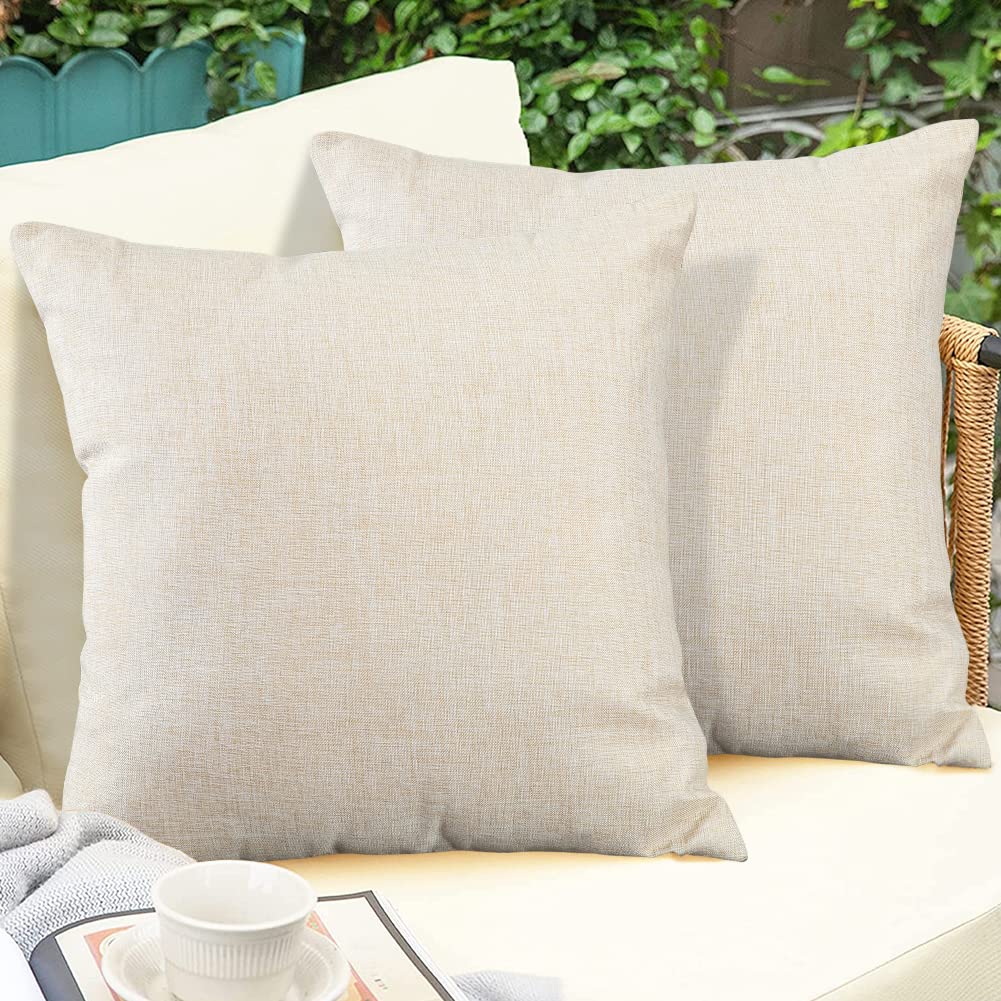 Otostar Set Of 4 Outdoor Waterproof Throw Pillow Covers Garden Decorative Pillow Cases Outdoor Pillow Covers Patio Square Cushio