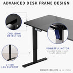Vivo Electric 71 X 30 Inch Standing Desk Workstation, Memory Controller Height Adjustment, 1B Series, White Top Gray Frame, Desk-Kit-1G7W