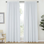 Nicetown Living Room Darkening Curtain Drapes - (Cloud Grey Color) W70 X L84, Set Of 2, Room Darkening Window Treatment Drapery Panels