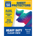 Samsill 50 Pack Heavy Duty Sheet Protectors, Crystal Clear, 8.5X11 Inch Page Protectors For 3 Ring Binder, Letter Size Protector